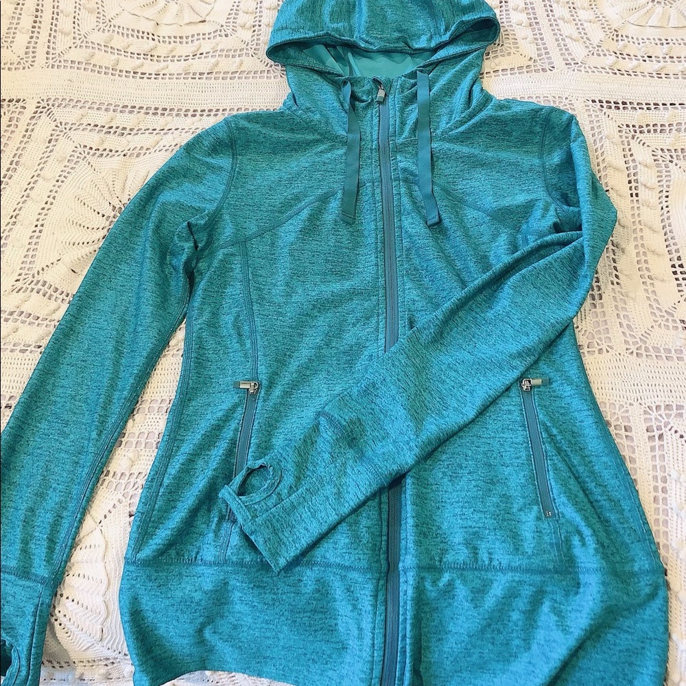 Gap Extra Small Turquoise Workout Jacket Stretchy - image 7